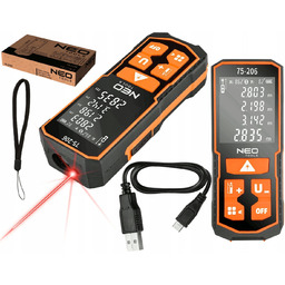 Neo Dalmierz Laserowy Miernik Miara zasięg 100m Usb-c