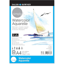 Daler-Rowney Simply papier akwarelowy, średnio ziarnisty, 190 g/m2,