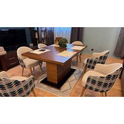 Stół CATANIA 150 240 cm centralna podstawa, fornir