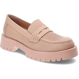 Venezia Różowe Mokasyny Wygodne Skórzane Buty