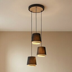 Lampa Wisząca Lindby, Ananya, ściemnialny, czarny, salon, metal,