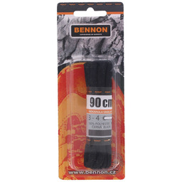 Sznurowadła Bennon owalne czarne 90cm (400006)