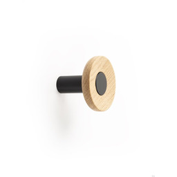 Wieszak ścienny Zoot 60 Drewniany Dębowy z Czarnym