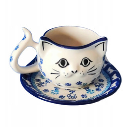 Filiżanka ze spodkiem 250 ml, Kotek, Ceramika Artystyczna