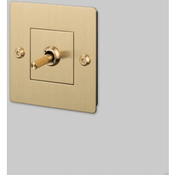 Włącznik pojedynczy bez logotypu Linear 1G Mosiężny Standard