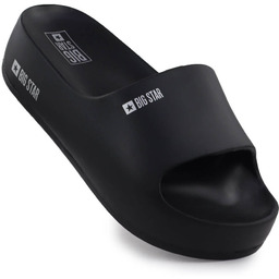 Klapki damskie na platformie plażowe basenowe czarne Big