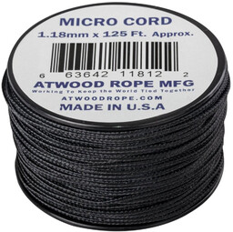 Linka Micro Cord ATWOOD (1.18mm/38m) czarna (CD-MC1-NL-01)