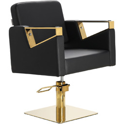 Fotel fryzjerski Tomas Gold hydrauliczny obrotowy do salonu