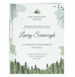 Encyklopedia natury z nadrukiem dla dziewczynki jako nagroda