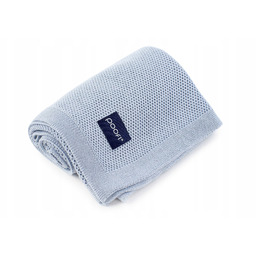 Poofi Kocyk otulacz bambusowy Faro Dusty blue