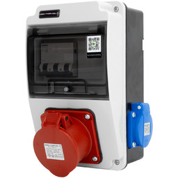 Rozdzielnica budowlana XS 16A 2x230V wyłącznik nadprądowy SIEMENS