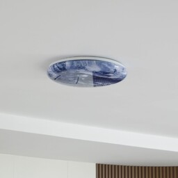 Lampa Sufitowa Lindby, Orbi, niebieski, salon, tworzywo sztuczne