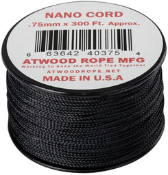 Linka Nano Cord ATWOOD (0,75mm/91m) czarna (CD-NC3-NL-01)