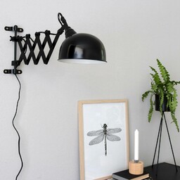 Steinhauer Lampa nożycowa Yorkshire na ścianę, czarna