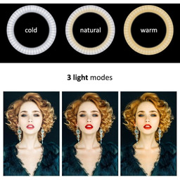 MACLEAN LAMPA PIERŚCIENIOWA 10" LED12W DO SELFIE ZE