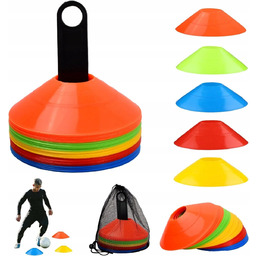 Stożki Treningowe X50 Stożki Piłkarskie Ze Stojakiem Torbą