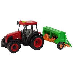 Duży Traktor Na Baterie Czerwo