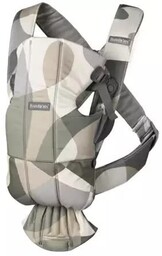 BABYBJORN MINI Cotton  nosidełko, Khaki/Green Print one