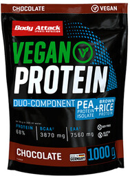 BODY ATTACK Vegan Protein - 1000g - Chocolate