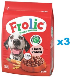 FROLIC Naturally Irresistible 3x2,6 kg półwilgotna karma