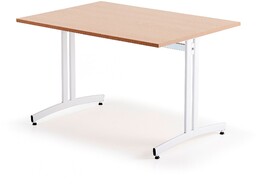 Stół do stołówki SANNA, 1200x800x720 mm, biały/buk