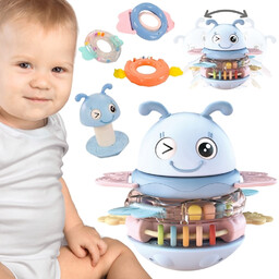 WOOPIE Baby Wańka Wstańka Zabawka Sensoryczna 2w1 Grzechotka