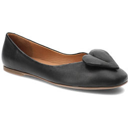 Venezia Czarne Baleriny Skórzane Buty Damskie
