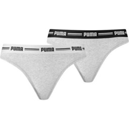 Puma Majtki Damskie Stringi 2Pk Strings Grey 907854