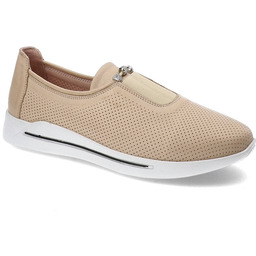 Venezia Beżowe Półbuty Stylowe Obuwie Damskie