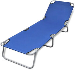 Edinos Składany leżak ogrodowy niebieski A9-P54
