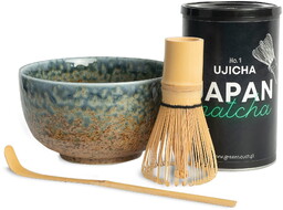Zestaw matcha japońska Ujicha 80g czarka japońska oraz