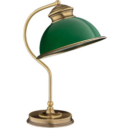 Lampa stołowa gabinetowa LIDO biały lub zielony patyna