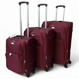 EASY TRIP zestaw trzech walizek na kółkach miękkie
