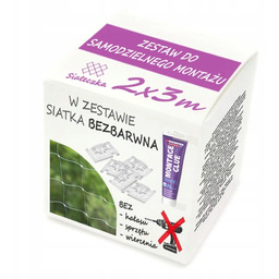 Zestaw Siatka Na Balkon Przeciw Ptakom Klejony