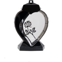 Lampion serce D lustro 34,5 cm złoty/srebrny