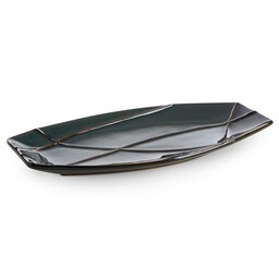 Eurofirany Patera ceramiczna 41x20x3 Teo granatowa z nowoczesnym