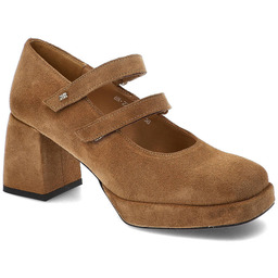 Karino Brązowe Półbuty Stylowe Obuwie Damskie