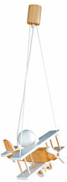 Lumes Biała dziecięca lampa wisząca samolot - S199-Frela