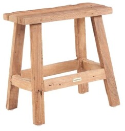 Bazar Bizar - Rustykalny drewniany taboret Fab