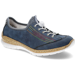 Rieker Niebieskie Półbuty Wygodne Obuwie Damskie