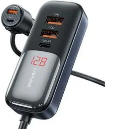 USAMS C40 3xUSB+2xUSB-C 165W PD+QC Fast Charge Czarny