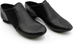 Capezio Damskie EJ2 E-Series Jazz Slip-On, Czarne/Czarne
