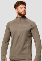 GymBeam Bluza do biegania Pulse 1/2 Zip Vetiver