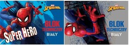 Blok techniczny A4 biały 10 kartek SPIDER MAN