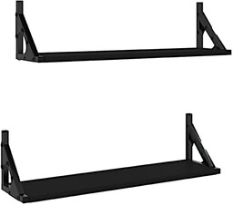 Elior Zestaw dwóch czarnych półek 60 cm -