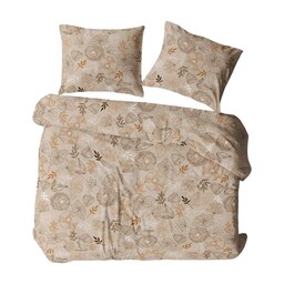KARO Pościel z kory 140x200 cappuccino wielokolorowa kwiaty