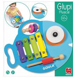 Drewniany instrument muzyczny 3w1 Rybka Goula 53143