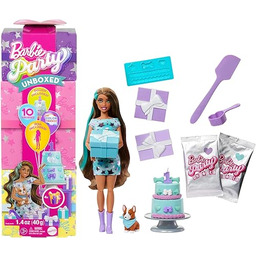Barbie Party Unboxed Imprezowe niespodzianki Urodziny pieska Zestaw