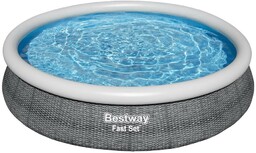 Bestway Basen dmuchany Fast Set szary, 366 x