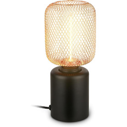 BRILONER - Lampa stołowa z drucianą siatką, przełącznik